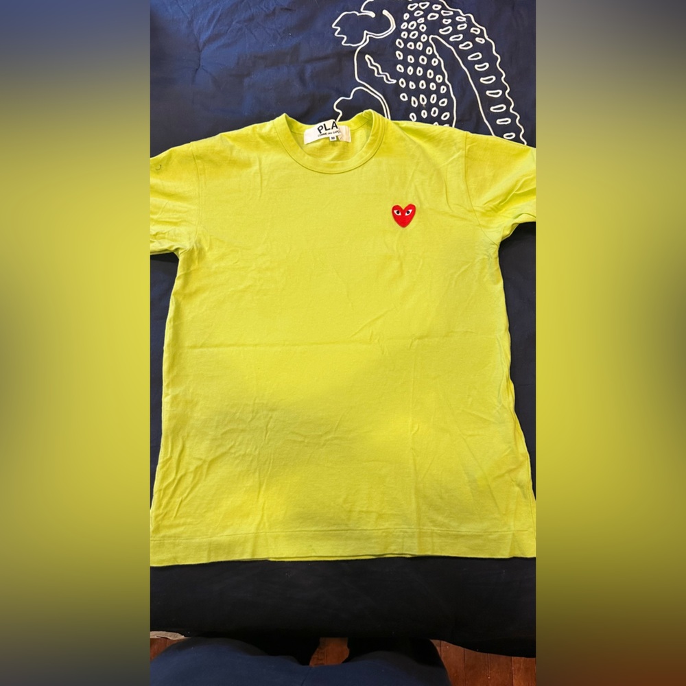 Comme des Garcons Green Tee with Red Heart
